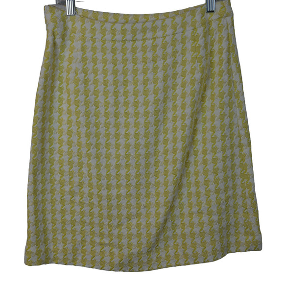 Banana Republic Yellow & White Tweed Skirt NWT Size 6 Petite - Picture 1 of 7